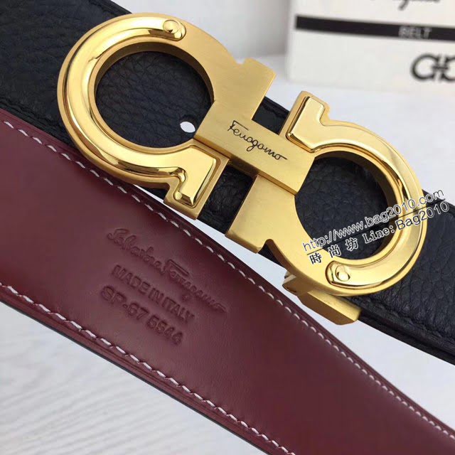 菲拉格慕男士皮帶 Ferragamo雙面牛皮腰帶  jjp2127